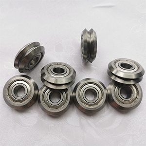 With two V type W2 RM2 /ZZ/2RS rail roller bearings